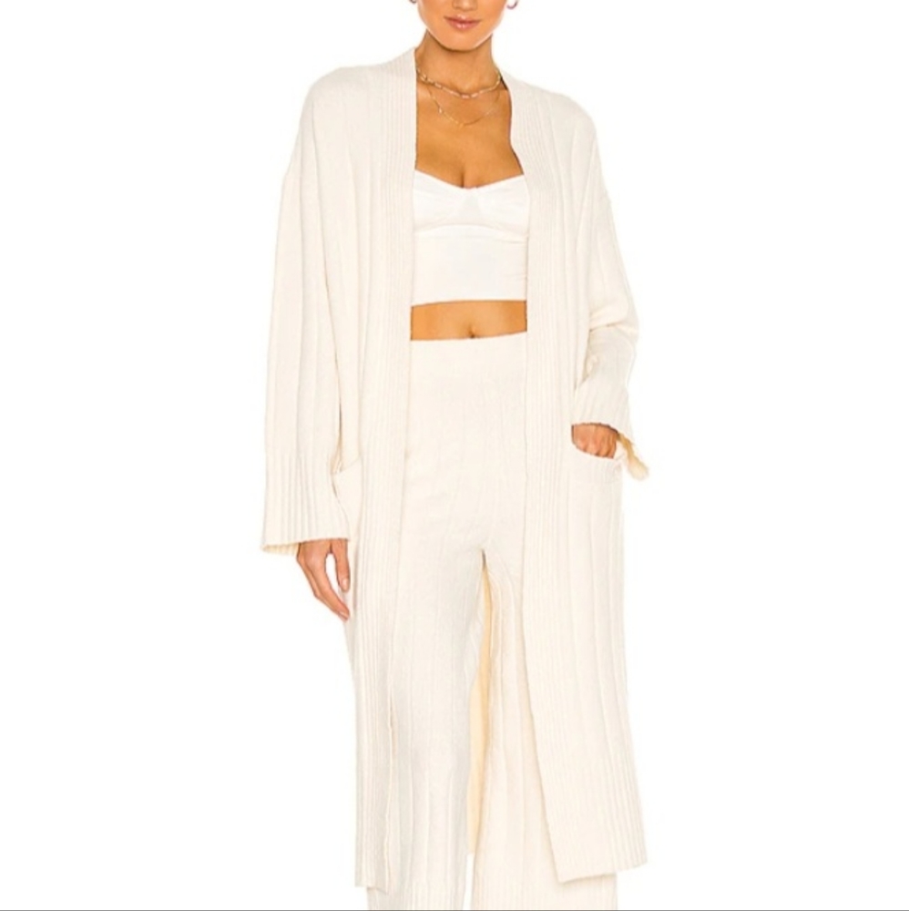 WEEKEND STORIES Revolve Ivory GIGI Maxi Cardigan sz XS